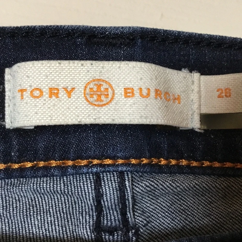 Tory Burch Dark Blue Straight Leg Jeans - Size 26